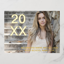 大学院の写真 箔招待状ポストカード