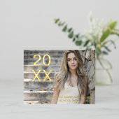 大学院の写真 箔招待状ポストカード (立ち正面)