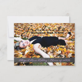 大学院の写真 – 3x5 Chalkboardのストライプ 招待状