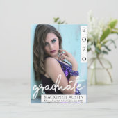 大学院の写真 | Chic Script シンプル Keepsake 案内状 (スタンド正面)