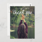 大学院の写真Thank You In モダン Writhl ポストカード (正面/裏面)