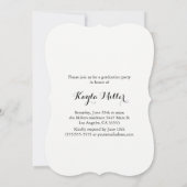 大学院の卒業のパーティの招待状 招待状 (裏面)