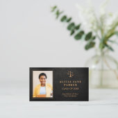 大学院の卒業写真 名刺 (スタンド正面)