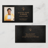 大学院の卒業写真 名刺 (正面/裏面)