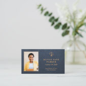 大学院の卒業写真 名刺 (スタンド正面)