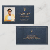 大学院の卒業写真 名刺 (正面/裏面)