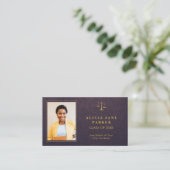 大学院の卒業写真 名刺 (スタンド正面)