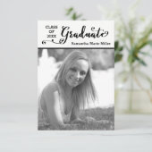 大学院の原稿の垂直- 3x5卒業 招待状 (スタンド正面)