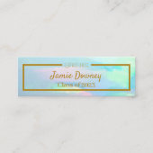 大学院の名刺 |ブラック、オパール、金ゴールド |モダン | スキニー名刺 (正面)