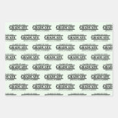 大学院の名前スクリプトジオメトリック ラッピングペーパーシート (正面)