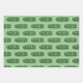 大学院の名前スクリプトジオメトリック ラッピングペーパーシート (正面)