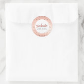 大学院の名前バラ金ゴールドスクリプト卒業パーティーのお願い ラウンドシール (バッグ)