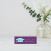 大学院の名札、エレガントクラス、紫 コーリングカード (スタンド正面)