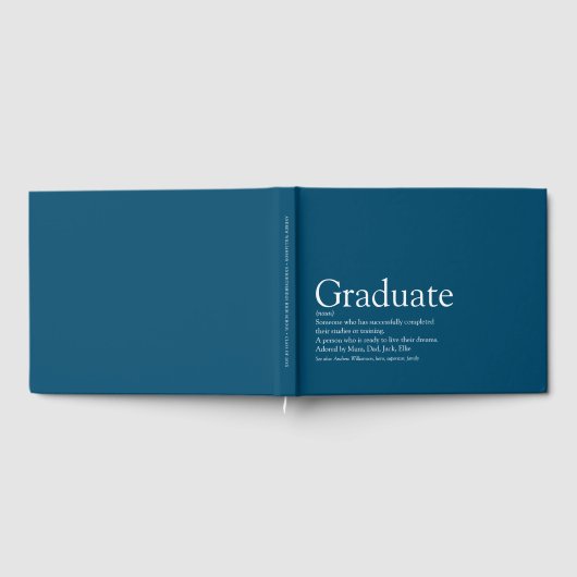 大学院の定義モダン青 ゲストブック (全面)