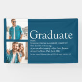 大学院の定義2フォトブルーモダン 横断幕 (横)