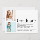 大学院の定義2写真白黒 招待状 (正面)