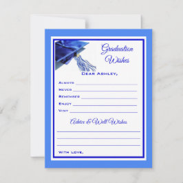 大学院の希望とアドバイス |青と白 ノートカード