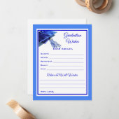 大学院の希望とアドバイス |青と白 ノートカード (正面/裏面インサイチュ)