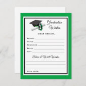 大学院の希望とアドバイス |黒と緑 ノートカード (正面/裏面)