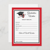 大学院の希望とアドバイス |黒の赤 ノートカード (正面/裏面)