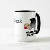 大学院の帽子のマグを身に着けているおもしろいな卒業のろば マグカップ (正面右)