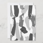 大学院の手書きブラシストロークパーソナライズされた 案内状 (裏面)