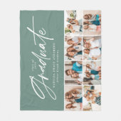 大学院の数々の緑色のエレガント写真 フリースブランケット (正面)