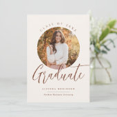 大学院の書道大学の写真卒業 招待状 (スタンド正面)