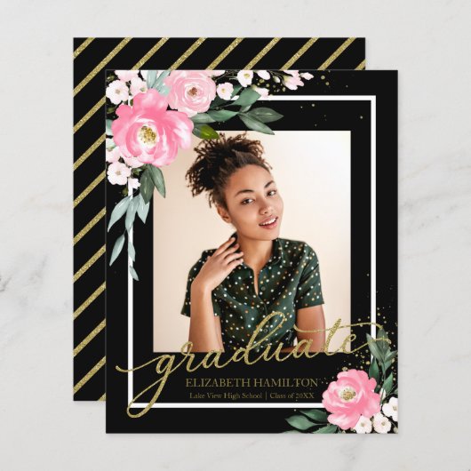 大学院の発表写真バジェットカード (正面/裏面)