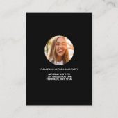 大学院の白黒フォトコラージュモダン エンクロージャーカード (裏面)