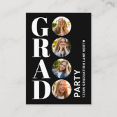 大学院の白黒フォトコラージュモダン エンクロージャーカード (正面)