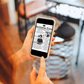 大学院の白黒写真コラージュ新聞 招待状