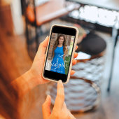 大学院の白黒文字スタイリッシュエレガント文字 招待状