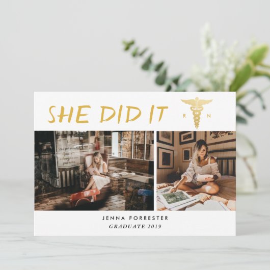 大学院の看護学校彼女はスクリプトの写真を行った 招待状 (スタンド正面)