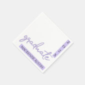 大学院の紫の台本 | Chic Lavender Keepsake スタンダードカクテルナプキン (角)