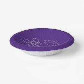 大学院の脚本とグラッドキャップを紫に ペーパーボウル (傾斜あり)