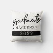 大学院の黒字版 |年クラシック付き記念テープ クッション (正面)