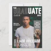 大学院はっきりしたカスタム写真雑誌の表紙 案内状 (正面)