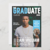 大学院はっきりしたカスタム写真雑誌の表紙 案内状 (正面)