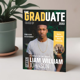 大学院はっきりしたカスタム写真雑誌の表紙 案内状