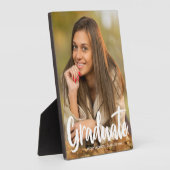 大学院はっきりした写真ホワイトスクリプトオーバーレイ フォトプラーク (側面)