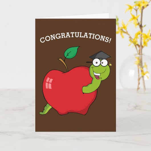 大学院または博士号の卒業 カード (黄色い花)