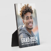 大学院または名前の卒業写真 フォトプラーク (側面)