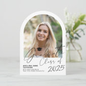 大学院アーチフォトシンプルーのスクリプト卒業パーティー 招待状 (スタンド正面)