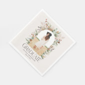 大学院アーチ1写真テラコッタ植物学パーティー スタンダードランチョンナプキン (角)