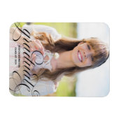 大学院エレガントの写真の卒業発表 マグネット (横)