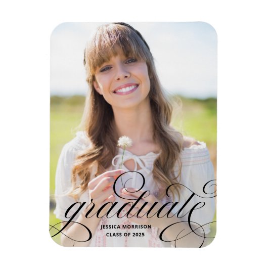 大学院エレガントの写真の卒業発表 マグネット (縦)