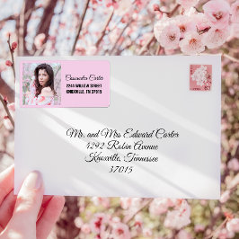 大学院エレガントカスタム写真住所 シール