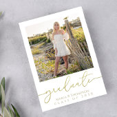 大学院エレガントタイポグラフィ写真金ゴールドスクリプト 案内状