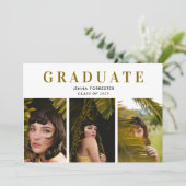 大学院エレガントタイポグラフィ3枚 招待状 (スタンド正面)